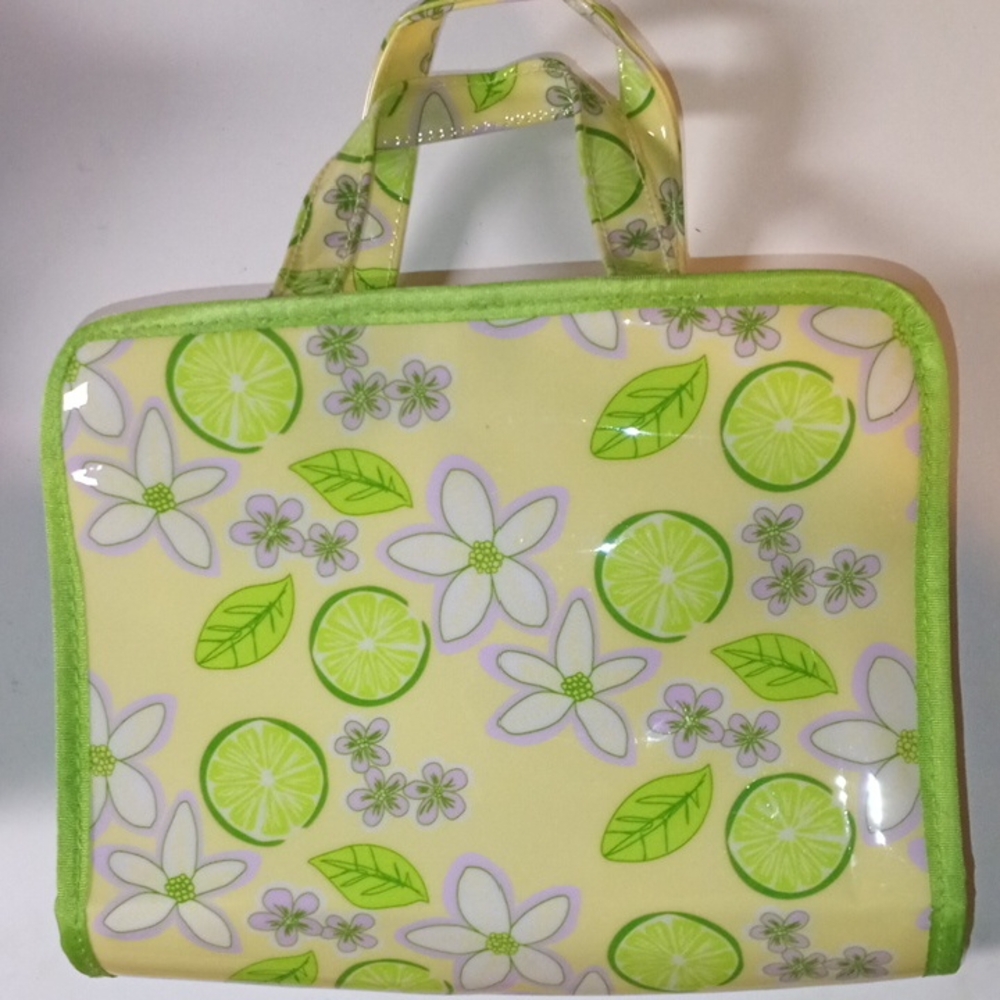 Floral and Citrus Print Tote Bag